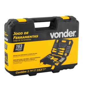 Jogo de ferramentas com 163 peças emb.fech VONDER