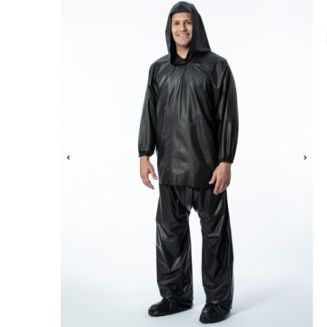 Conjunto motociclista em vinil cor preta - Brasmo