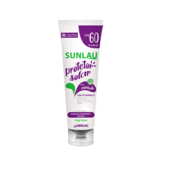 Protetor solar sunlau FPS 60 com repelente 120g UVA/UVB Henlau