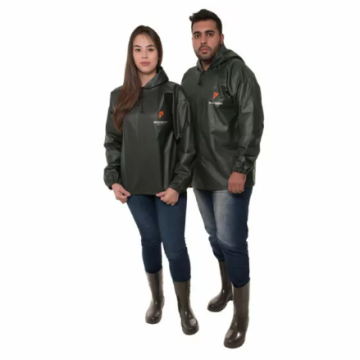 Jaqueta tarrafeador PVC na cor verde militar - PIONEIRA