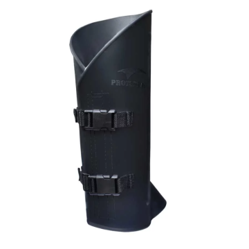 Perneira PVC 5 hastes preta fechamento por velcro e engate CA 41099 Protspray