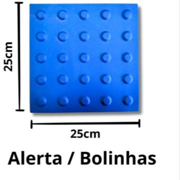 Piso tátil alerta / direcional em TPE- 25X25
