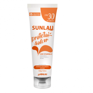 Protetor solar FPS30 Henlau UVA/UVB com vitamina E 120g