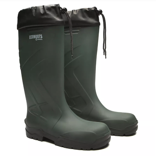 Bota PU ecoboots cano longo verde/ preto com amarração CA 35047 Bracol