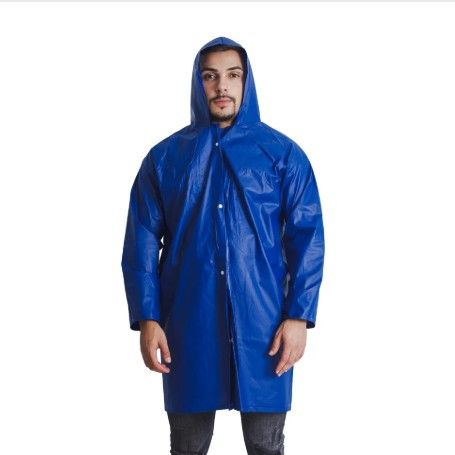 Capa de chuva em PVC 0,30mm cor AZUL tamanho G CA 28191 MAICOL