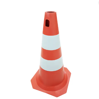 Cone de 50CM em PVC cor laranja e branca - EPI 360