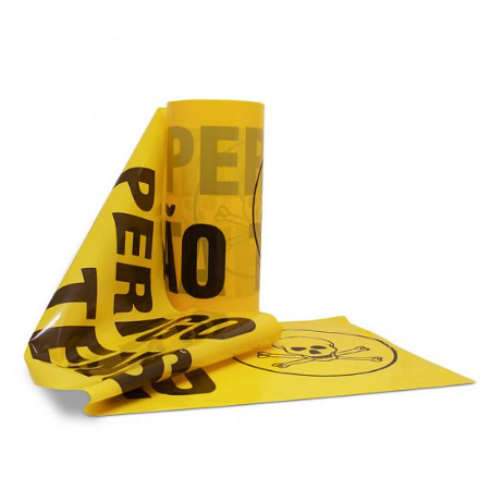 Faixa de isolamento perigo alta tensão 25cmx0,8 não adesiva