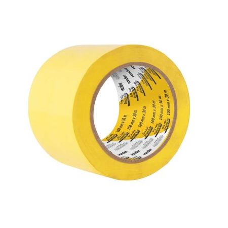 Fita demarcação amarela 100mmX30m Vonder