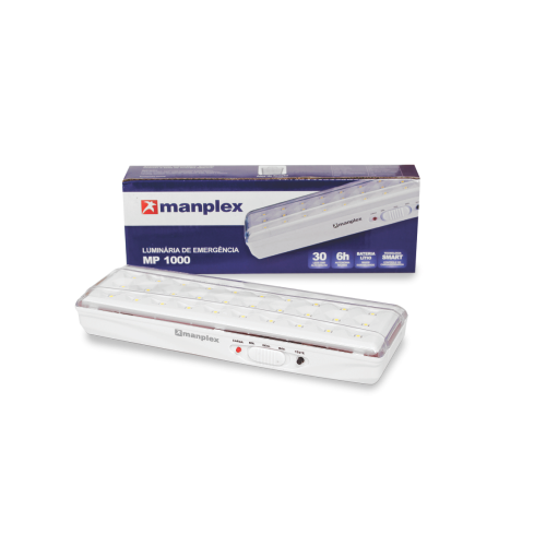 Luminária de emergência 30 LEDs Manplex