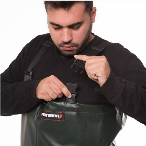 Jardineira para pesca Macacão com bota CA 27536 PIONEIRA