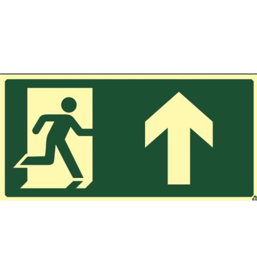 Placa S3 saída com seta para cima 15X30CM