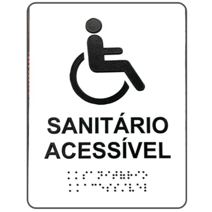 Placa Braille padrão 14x19 cm