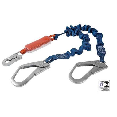 Talabarte em Y fita tubular com ABS gancho 55mm Top Cintos