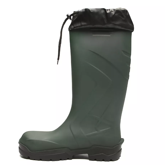 Bota PU ecoboots cano longo verde/ preto com amarração CA 35047